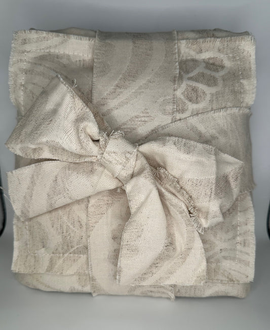 Patterned Beige Cotton Burial Shroud